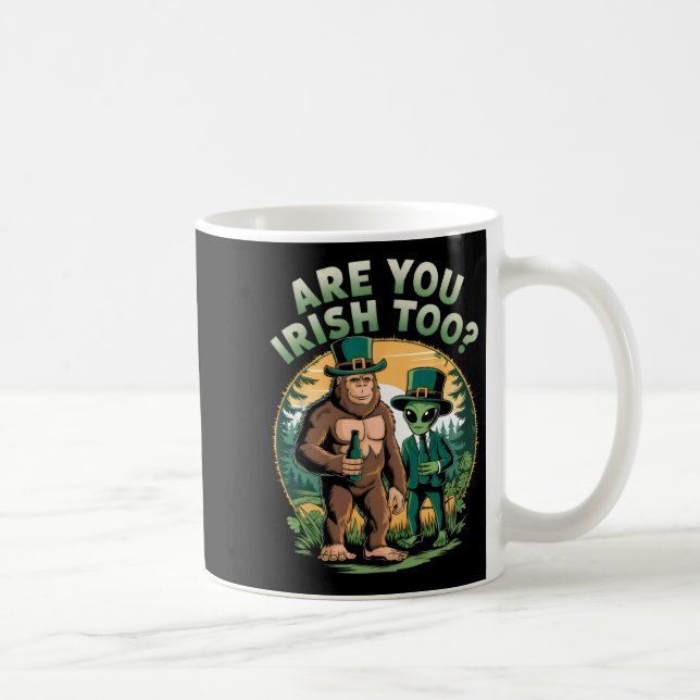 Mug Bigfoot Et Alien Boire Bière Drôle St. Patricks (Droite)