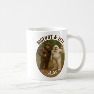 Mug Bigfoot et ami vlog mème drôle de bâton de selfie