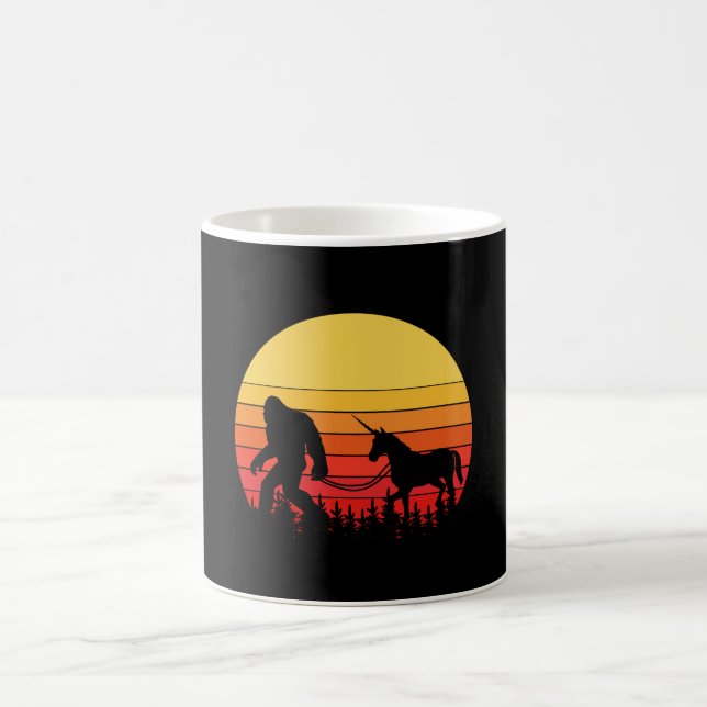 Mug Bigfoot et Licorne dans un design rétro (Centre)