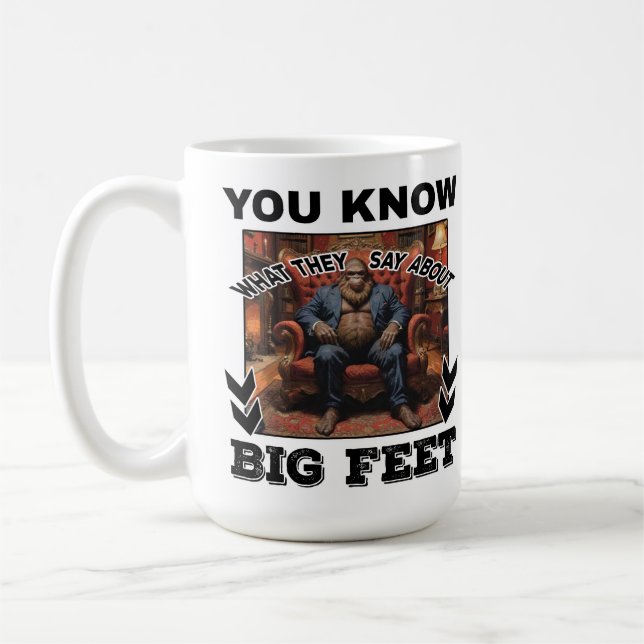 Mug Bigfoot Feet Joke (Gauche)