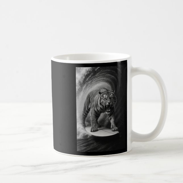 Mug Bigfoot Funny Surfant Sur La Planche De Surf Selfi (Droite)