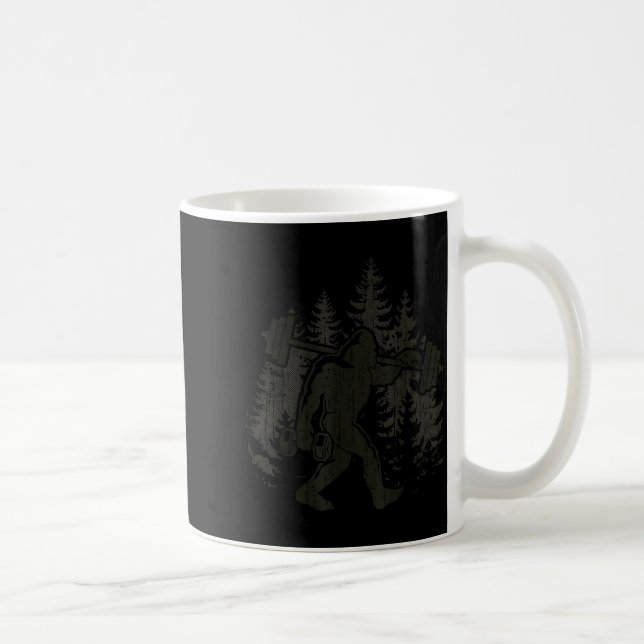 Mug Bigfoot Gym Workout Fitness Forest Men Women  (Droite)