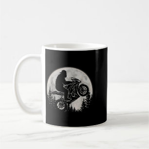 Mug Bigfoot luna chevauchant une moto vélo drôle