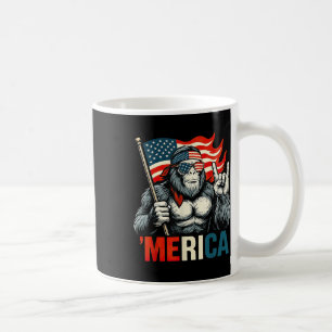 Mug Bigfoot Merica Rock Drapeau Américain Patriotique
