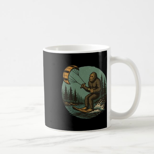 Mug Bigfoot Parapente Vintage Drôle Sasquatch  (Droite)