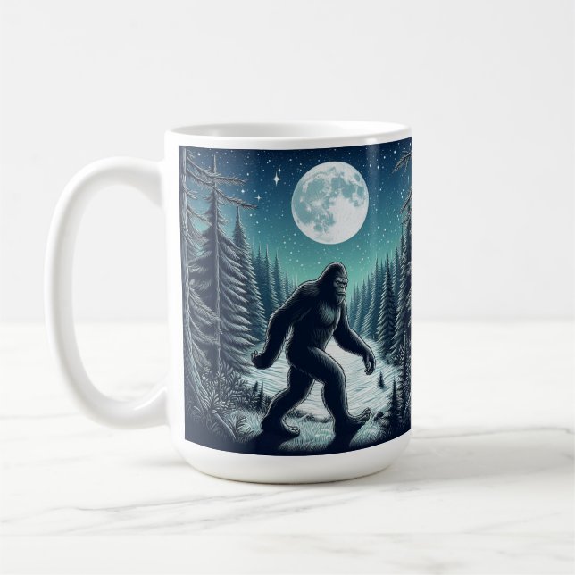 Mug Bigfoot, Parfait pour les amoureux de Sasquatch (Gauche)