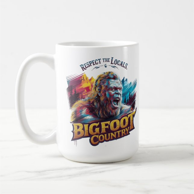 Mug Bigfoot, Parfait pour les Amoureux de Sasquatch (Gauche)