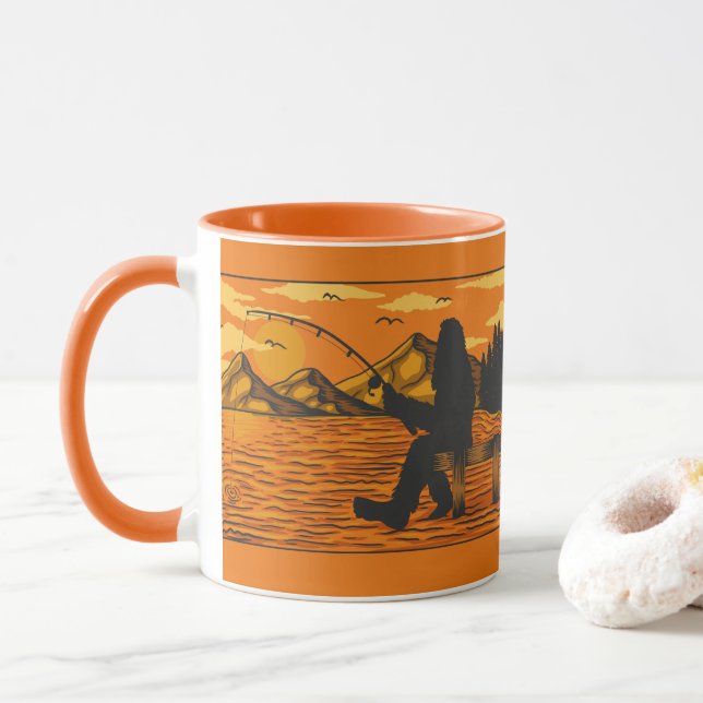 Mug Bigfoot Parti Pêche Au Quai Sunset Lake (Avec donut)