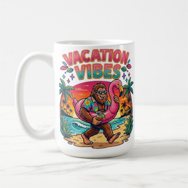 Mug Bigfoot Plage Paradis Vacances Vibes Été (Gauche)