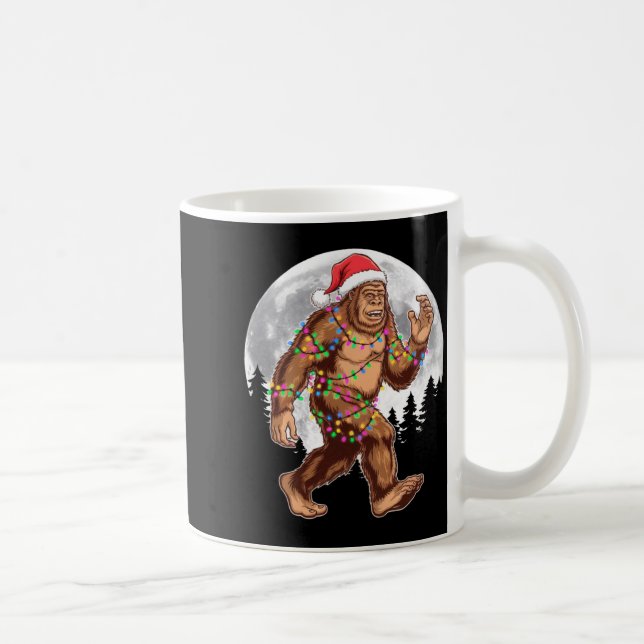 Mug Bigfoot Santa Christmas Tree Lights Xmas Sasquatch (Droite)