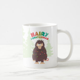 Mug Bigfoot Sasquatch Christmas Flat Holiday Card