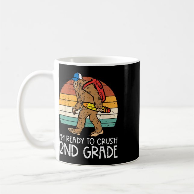 Mug Bigfoot Sasquatch Écrase 2e année Deuxième Premier (Gauche)