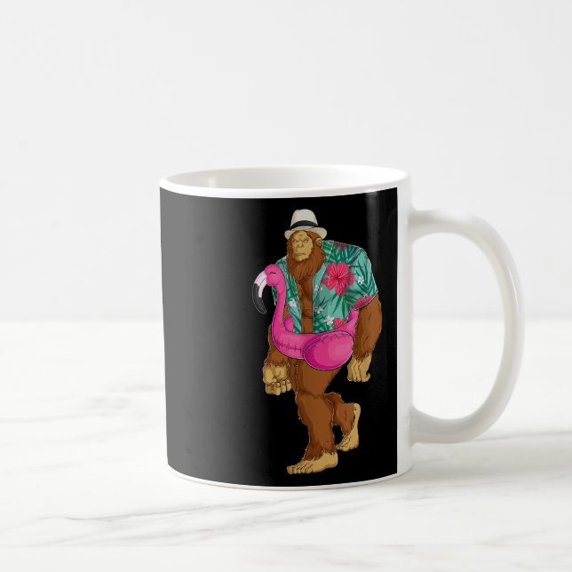 Mug Bigfoot Sasquatch Flamant rose rose Aloha Beach Ha (Droite)