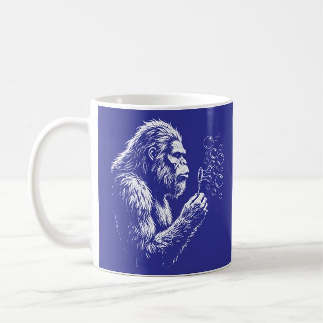 Mug Bigfoot soufflant des bulles de savon (Gauche)