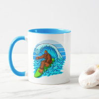 Bigfoot Surfant sur les Vagues Amusement Sasquatch