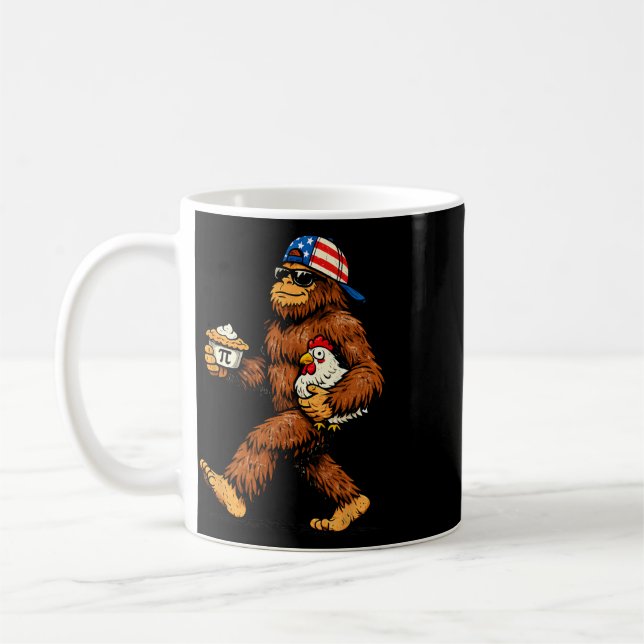 Mug Bigfoot tenant Pi Math poulet drôle Pi Day Enseign (Gauche)
