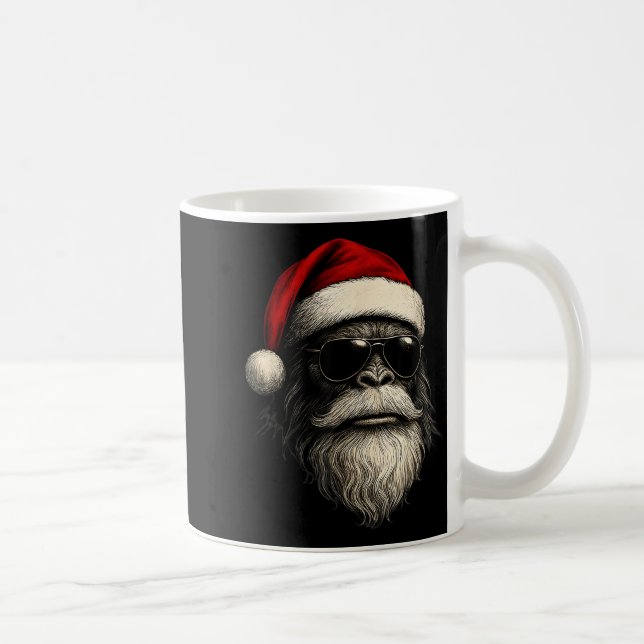 Mug Bigfoot Visage Lunettes Santa Noël Drôle Xmas Sa (Droite)