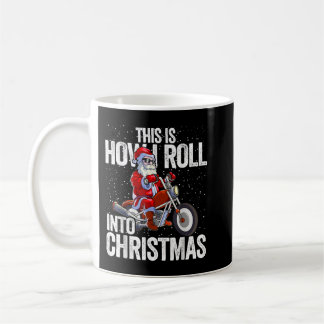 Mug Biker Santa Claus Hommes Garçons Moto Moto Ch