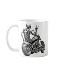 "Biker skull" sur une machine chaude