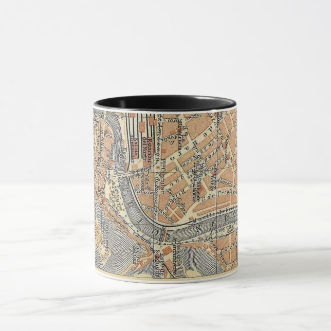 Mug Bilbao Espagne Ancienne Carte  (Centre)