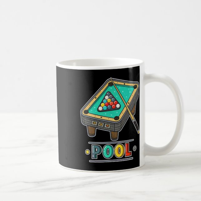 Mug Billard amusant Billard de billard jeu Thème (Droite)