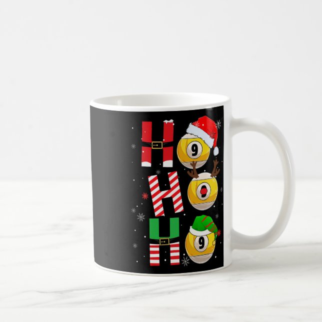 Mug Billard de Noël amusant Ho Ho Ho Xmas Correspondan (Droite)