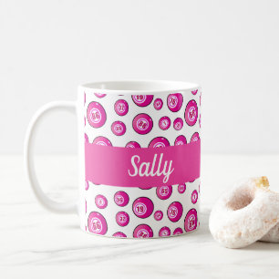 Mug Bingo Balls Rose Personnalisé