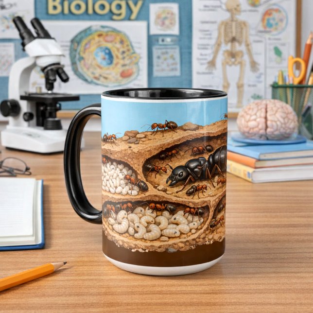Mug Biologie de la colonie de fourmis  (Créateur téléchargé)