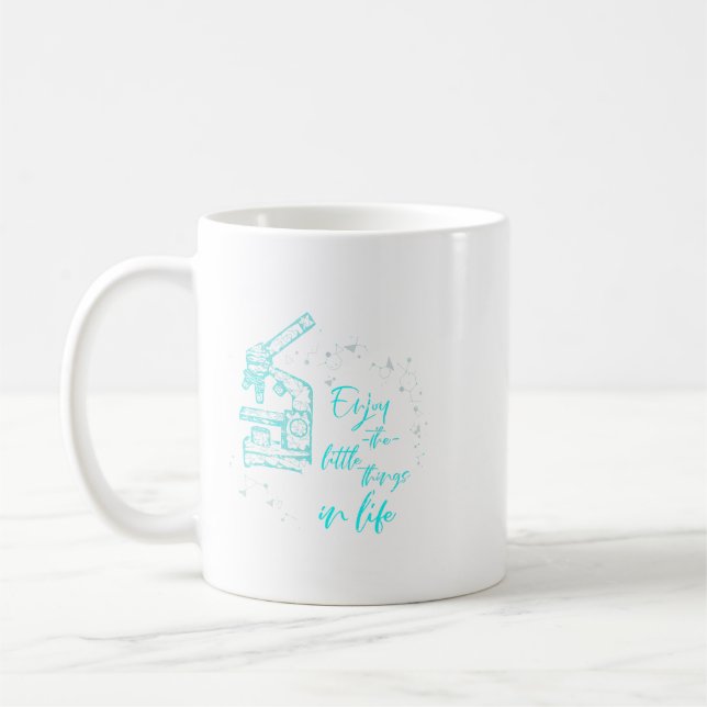 Mug Biologie Laboratoire Microscope Biologiste Cadeau  (Gauche)