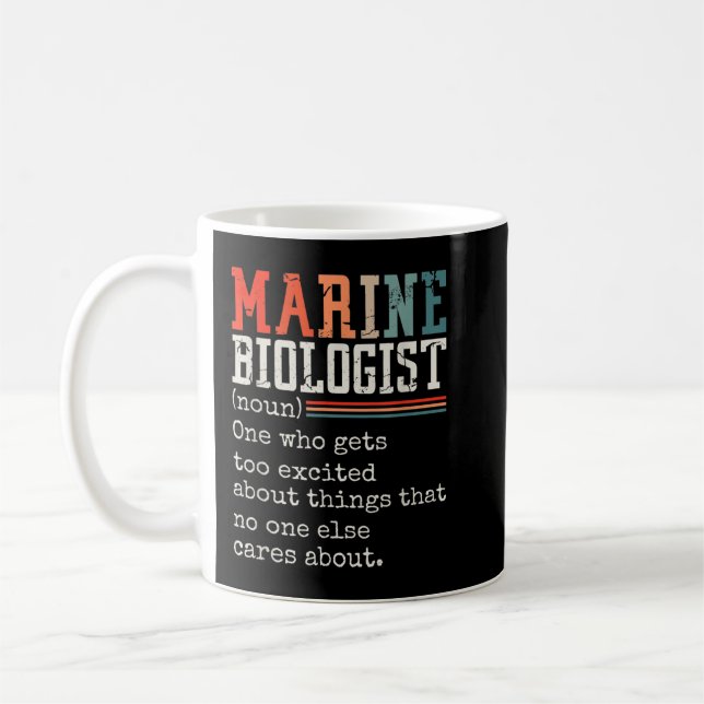Mug Biologiste Maritime (Noun) Qui S'Attire Trop (Gauche)