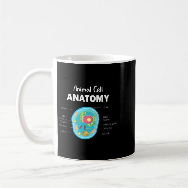 Mug Biologiste Science Anatomie De La Cellule Animale (Gauche)