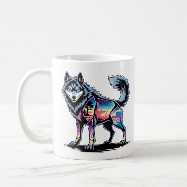 Mug Biome de loup de cristal - T-shirt nature fracturé (Gauche)