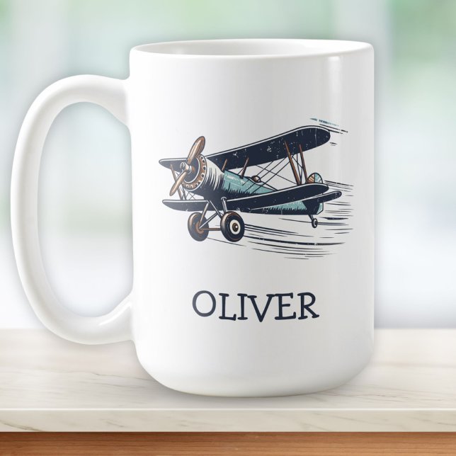 Mug Biplan vintage personnalisé (Créateur téléchargé)