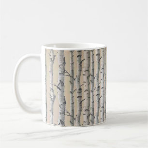 Mug Birch Dans Les Bois À L'Extérieur