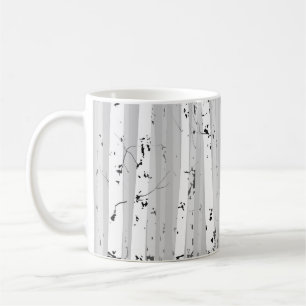Mug Birch Trees Vintage Arrière - plan horizontal
