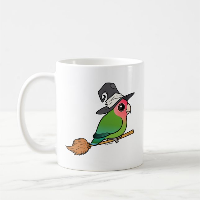 Mug Birdorable Perruche à face rosée Halloween Sorcièr (Gauche)