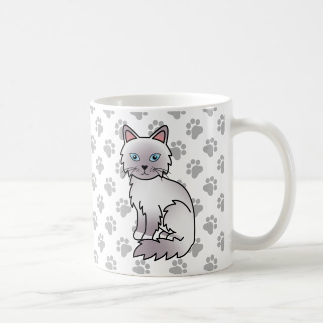 Mug Birman / Ragdoll au point lilas - Chat et pattes m (Droite)