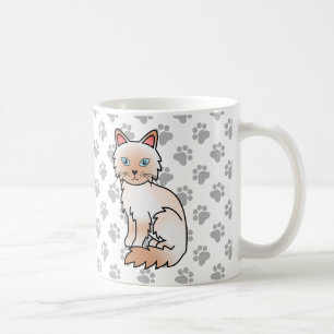 Mug Birman / Ragdoll Point Rouge Chat & Pattes Mignon