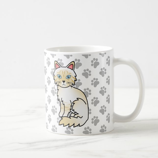 Mug Birman / Ragdoll tabby crème Point Chats & Pattes  (Droite)
