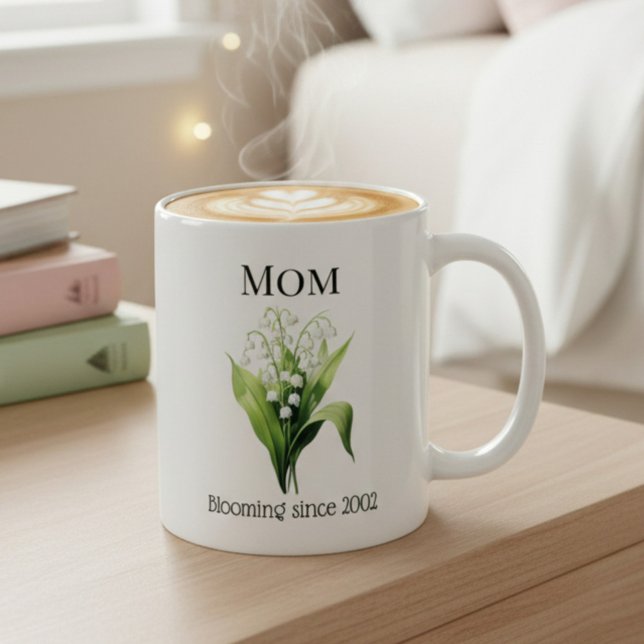 Mug Birth Flower Lily of the Valley for Mom with Year (Créateur téléchargé)