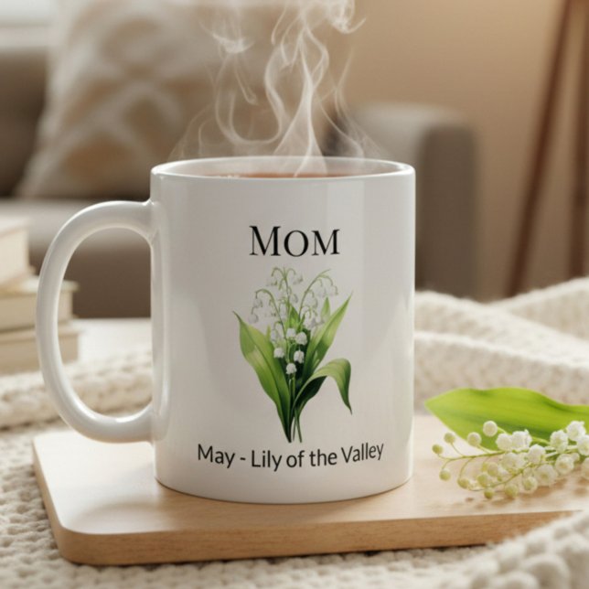 Mug Birth Flower Lily of the Valley Mom (Créateur téléchargé)