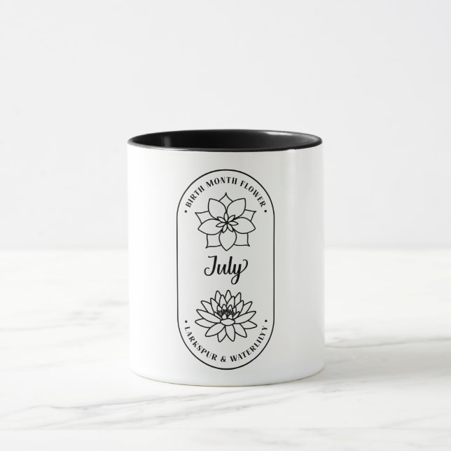 Mug Birth  Month Flower July Larspur (Centre)