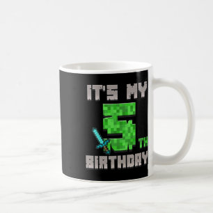 Mug Birthday Boy Shirt C'est mon 5e anniversaire Gamer