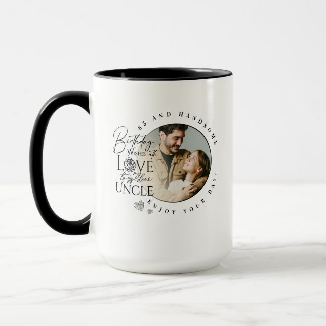 Mug Birthday Gifts For Uncle | Custom Photo (Gauche)