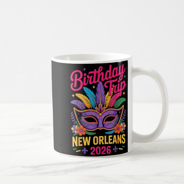 Mug Birthday Trip New Orleans 2026 Matching Mardi Gras (Droite)