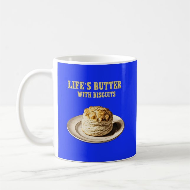 Mug Biscuit Fluffy sur une plaque, Biscuits au beurre  (Gauche)