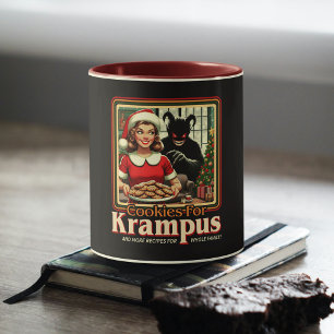 Mug Biscuit pour Krampus Joyeux Noël Krampus Horreur