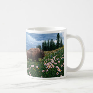 Mug Bison américain - "aucun temps pour des fleurs "