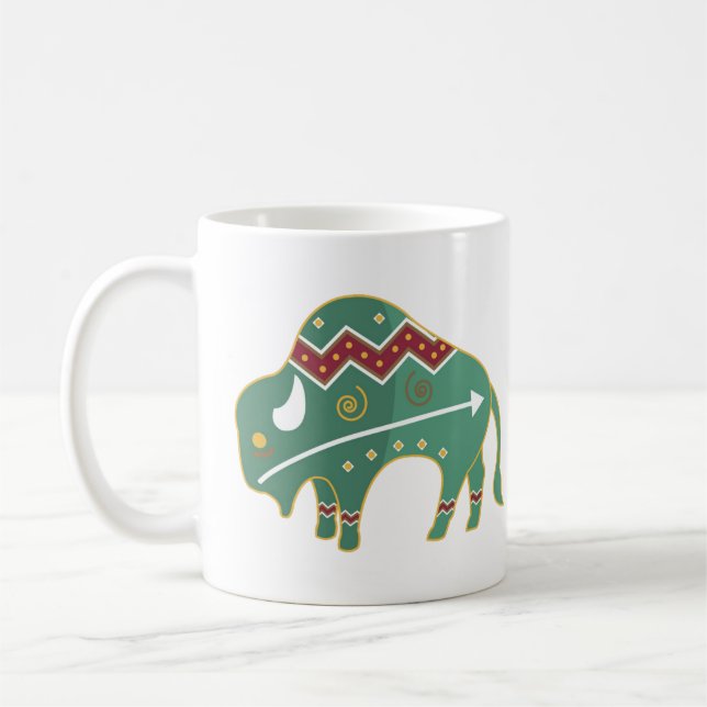 Mug Bison amérindien, vert (Gauche)