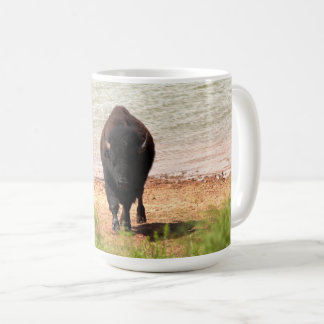 Mug Bison At The Water